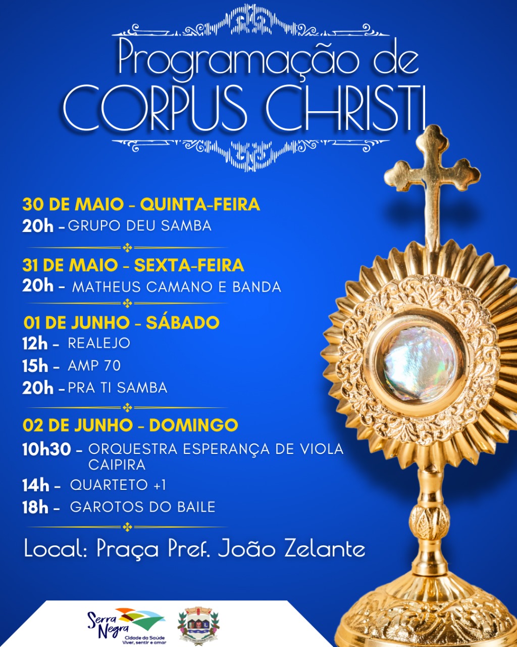 PROGRAMAÇÃO DE CORPUS CHRISTI Prefeitura de Serra Negra