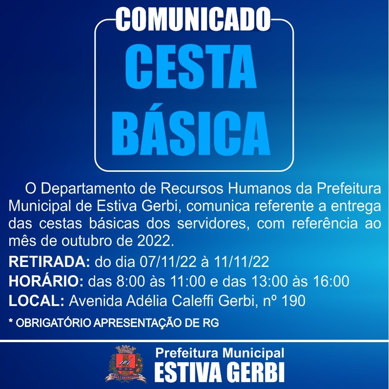 COMUNICADO AOS SERVIDORES PÚBLICOS MUNICIPAIS Prefeitura de Estiva Gerbi