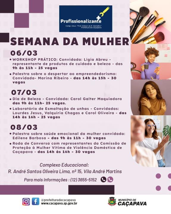 Complexo Educacional celebra 8 de março programação especial