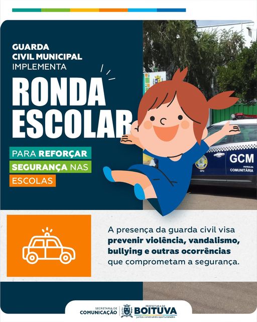 GUARDA CIVIL MUNICIPAL IMPLEMENTA RONDA ESCOLAR PARA REFORÇAR SEGURANÇA