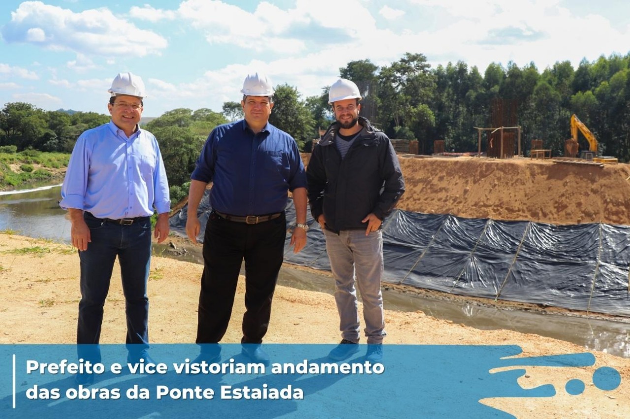 Ponte Estaiada Prefeito E Vice Visitam Canteiro De Obras Prefeitura