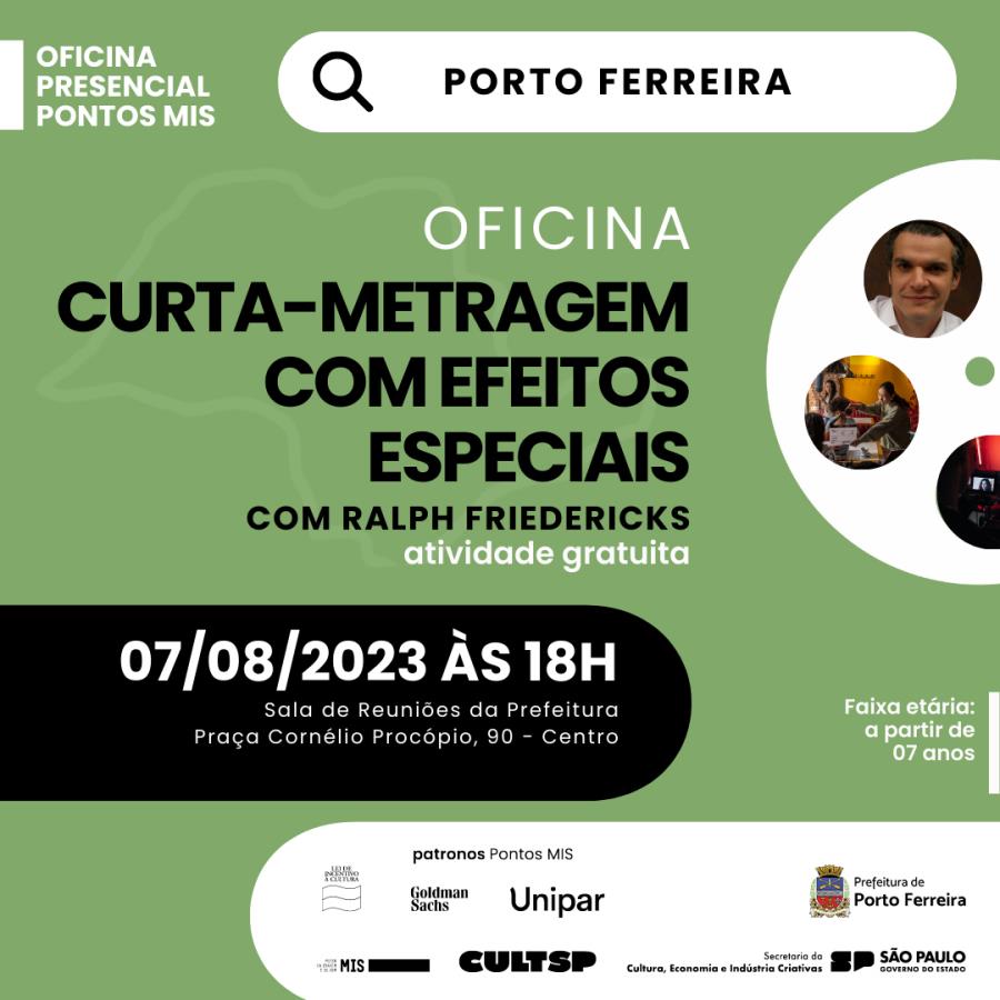 Últimos dias de inscrições para oficina de curta metragem efeitos