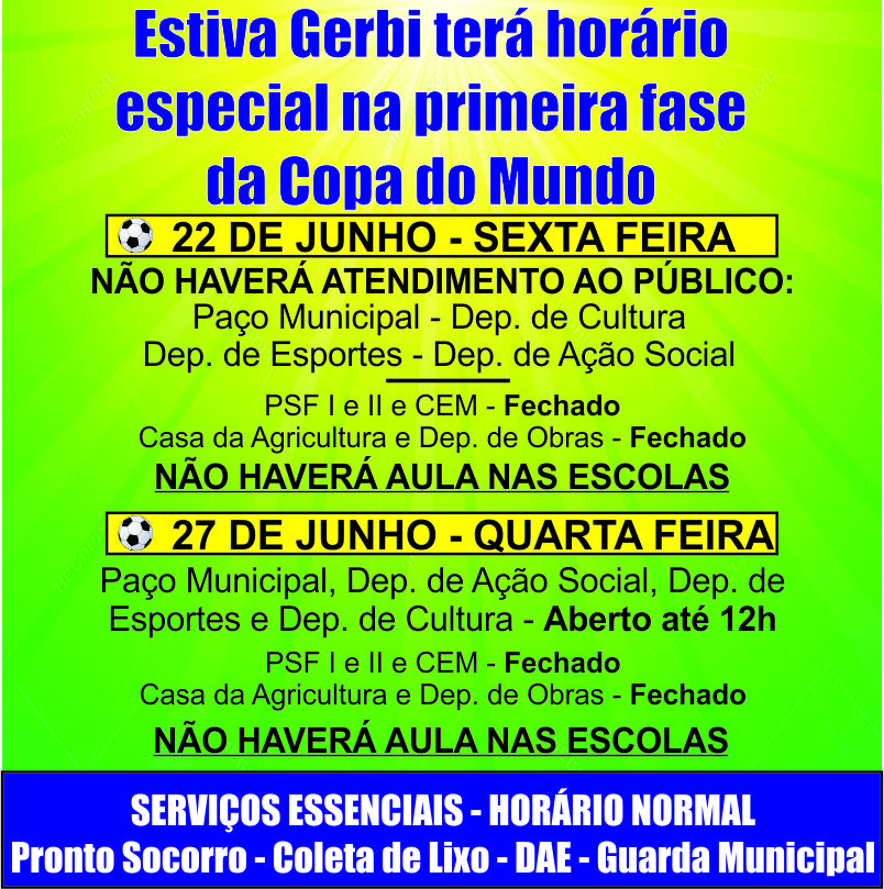Horário Copa do Mundo