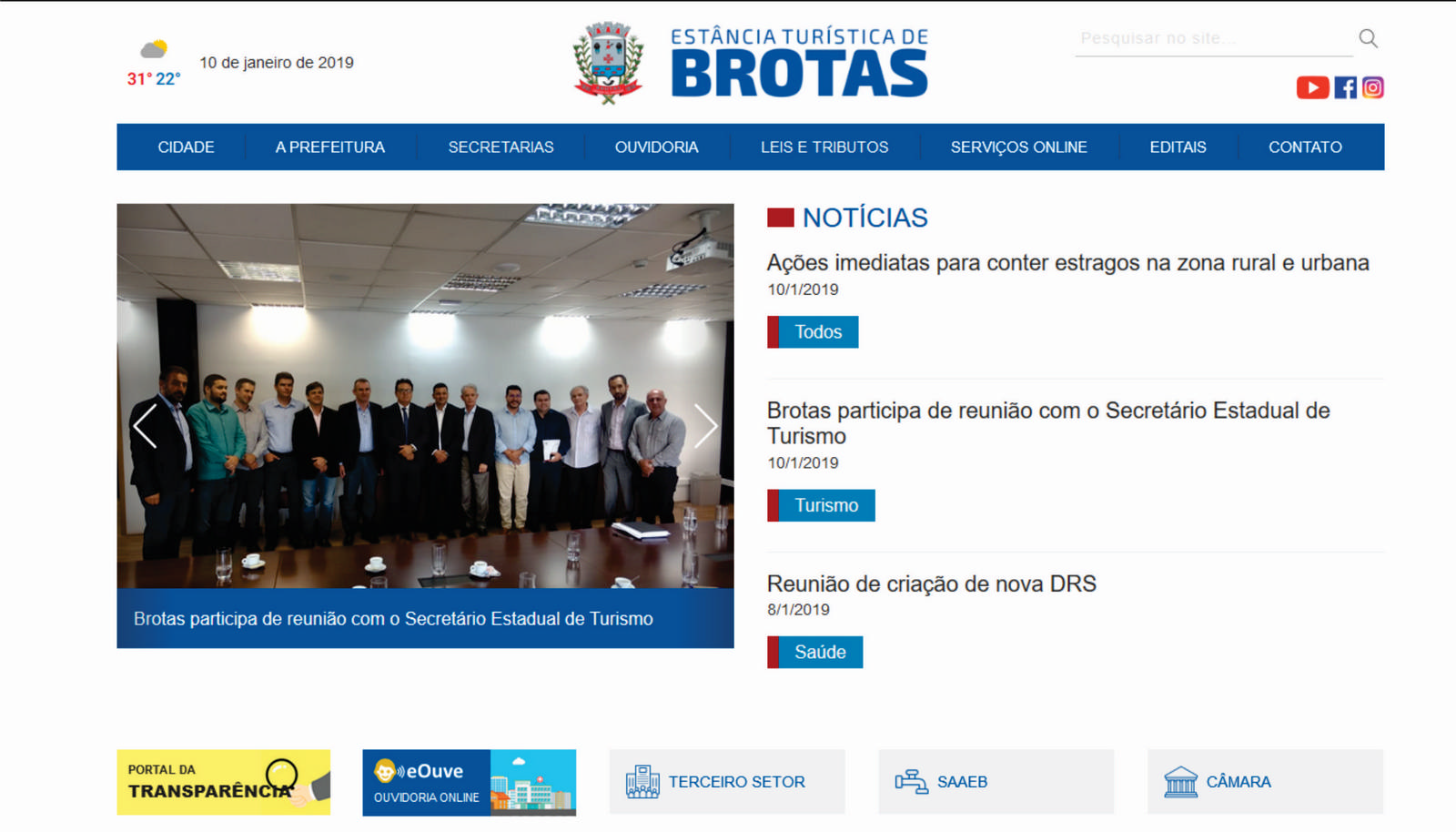 Prefeitura de Brotas lança novo site