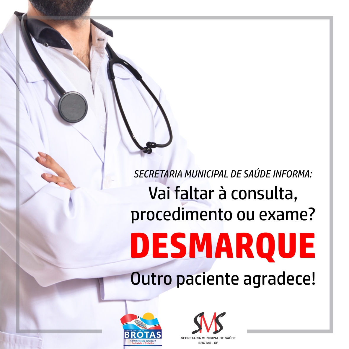 Secretaria de Saúde pede conscientização de pacientes faltosos