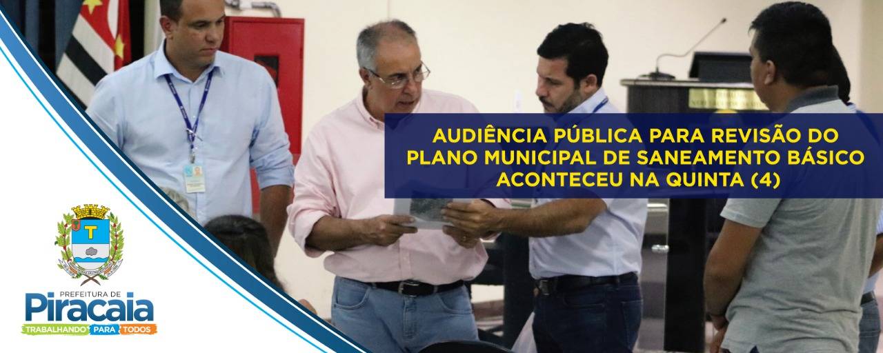 Prefeitura realizou Audiência Pública para revisão do Plano Municipal de Saneamento Básico
