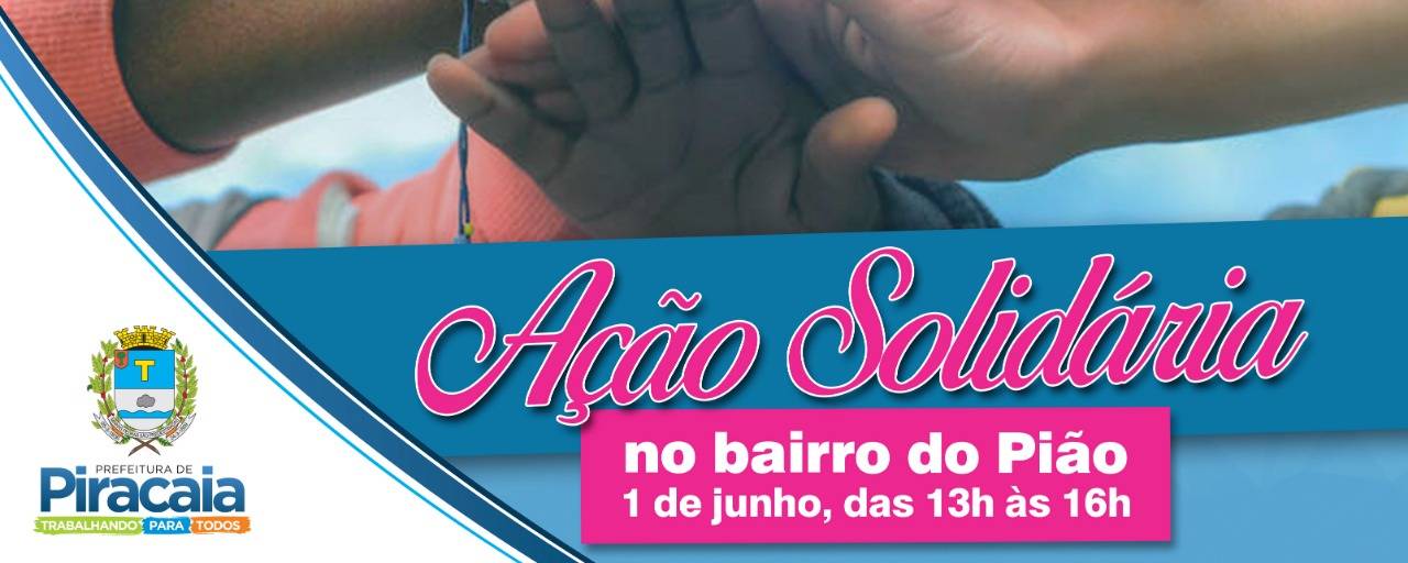 Ação Solidária do Fundo Social será realizada no dia 1 de Junho
