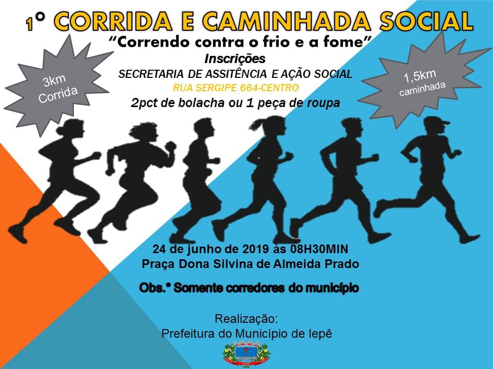 1ª Corrida e Caminhada Social de Iepê – Correndo contra o frio e a fome