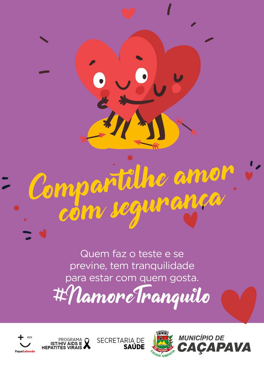 Saúde de Caçapava faz campanha do dia dos namorados esta semana