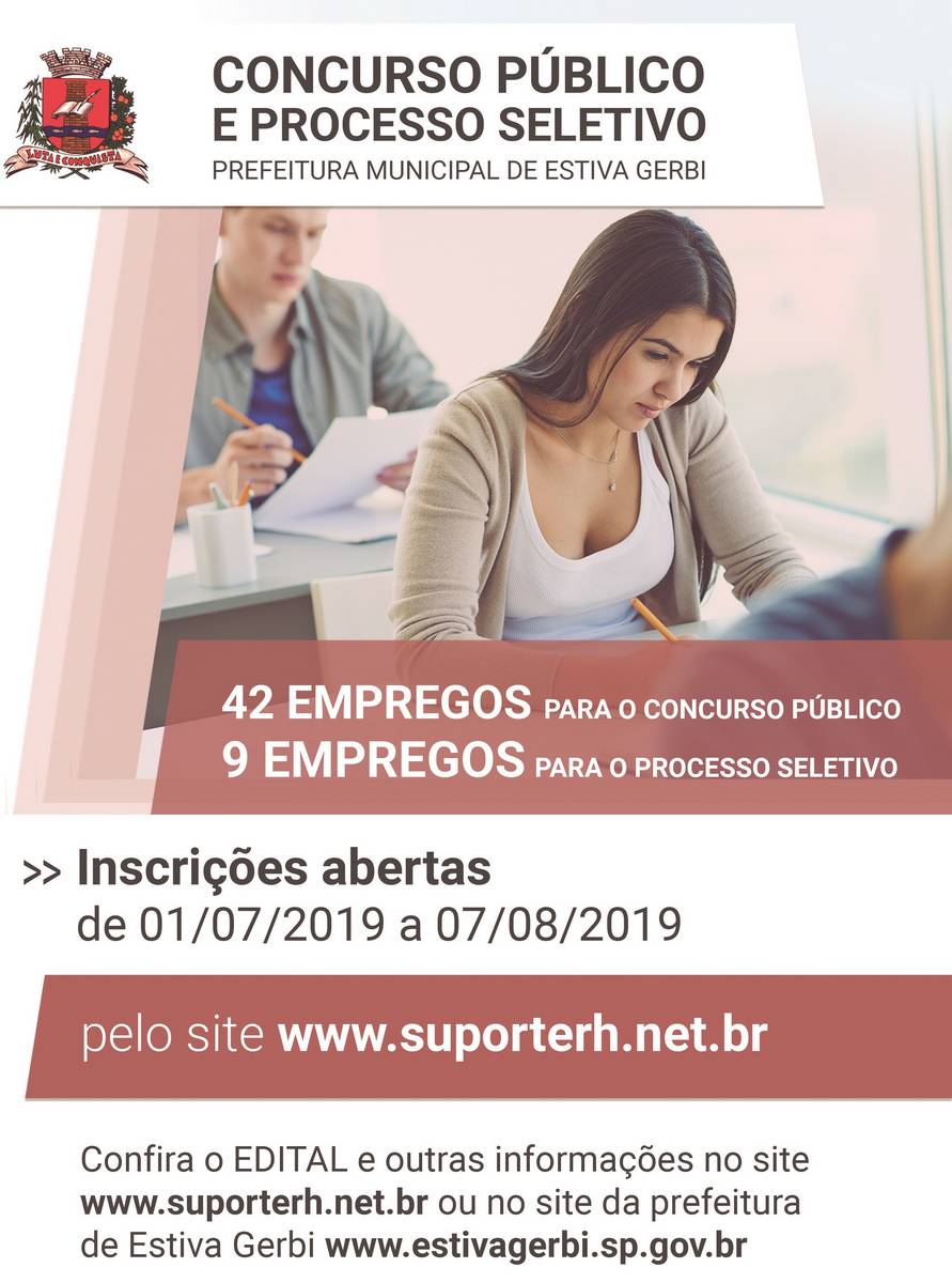 PREFEITURA ABRE INSCRIÇÕES PARA CONCURSO E PROCESSO SELETIVO