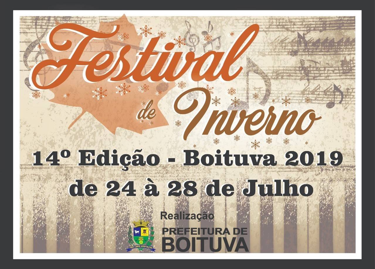 INSCRIÇÕES PARA O FESTIVAL DE INVERNO ENCERRADAS