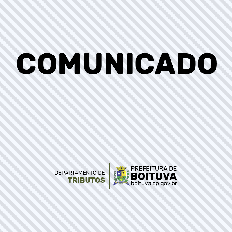 COMUNICADO - SECRETARIA DE FINANÇAS