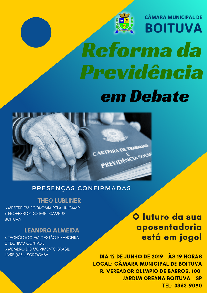 DEBATE SOBRE A REFORMA NA PREVIDÊNCIA