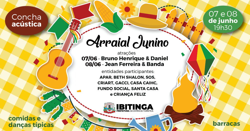 Arraial Junino acontece nesta sexta e sábado, na Concha Acústica