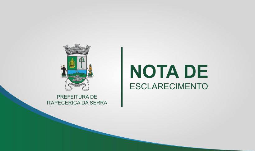 NOTA DE ESCLARECIMENTO