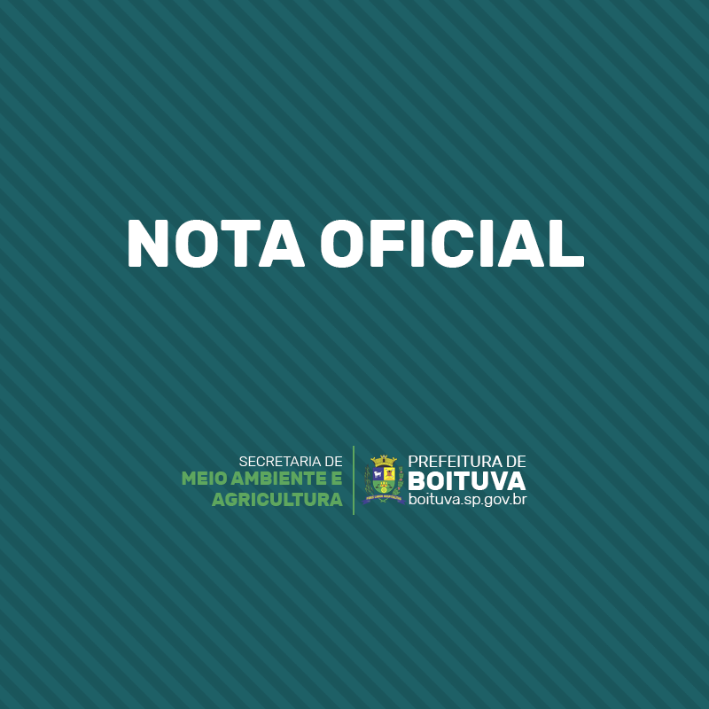 NOTA DE ESCLARECIMENTO - MAU CHEIRO BAIRRO ÁGUA BRANCA