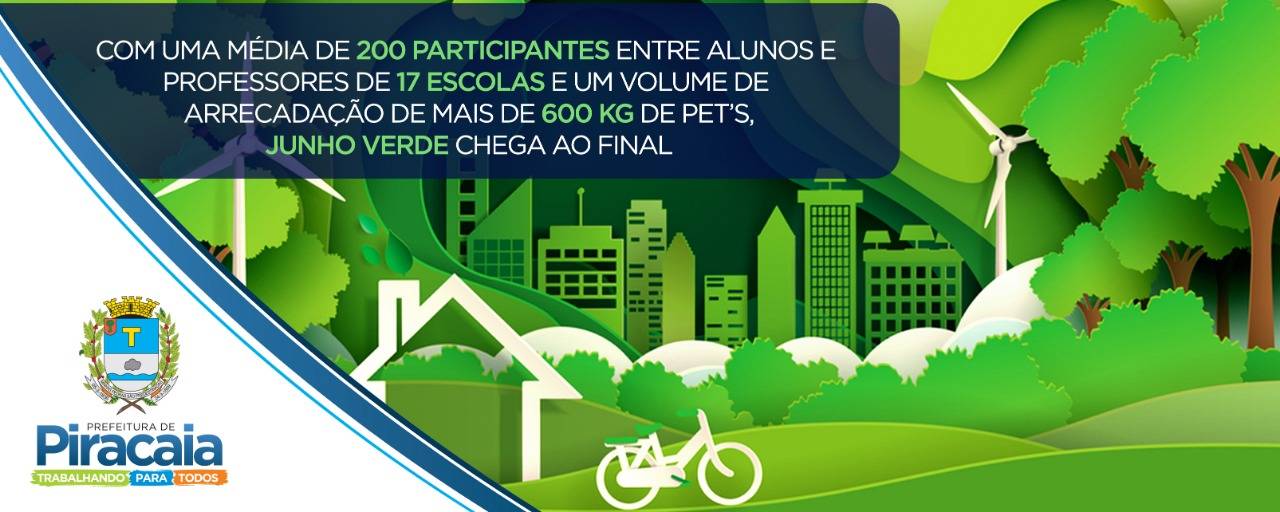 Junho Verde estendeu-se por palestras, formação pedagógica, oficinas, exposições e ações estudantis com a coleta de PET’s em 17 escolas.