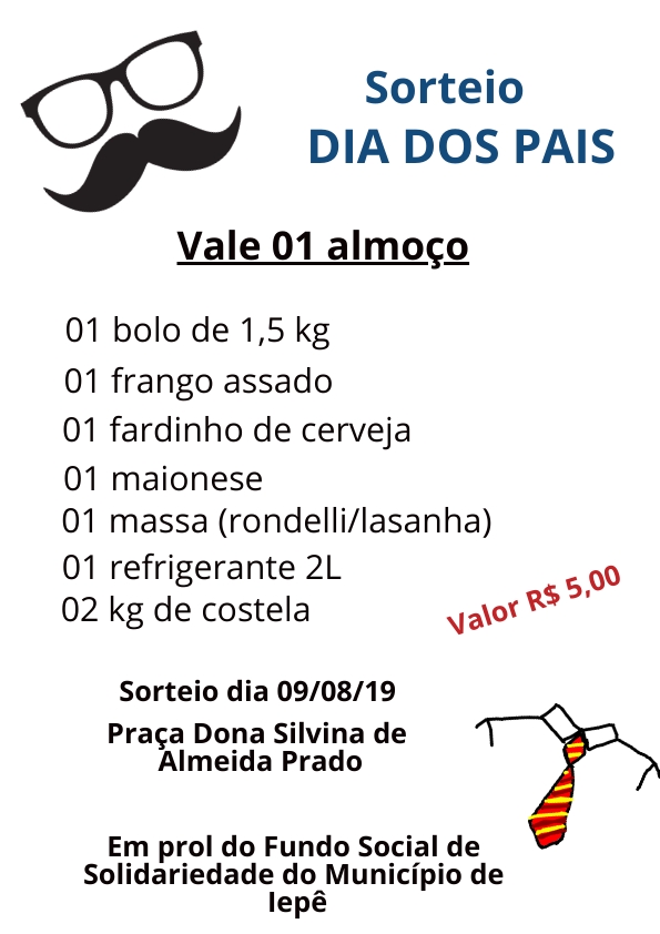 Kit Dia dos Pais em prol do Fundo Social de Solidariedade de Iepê