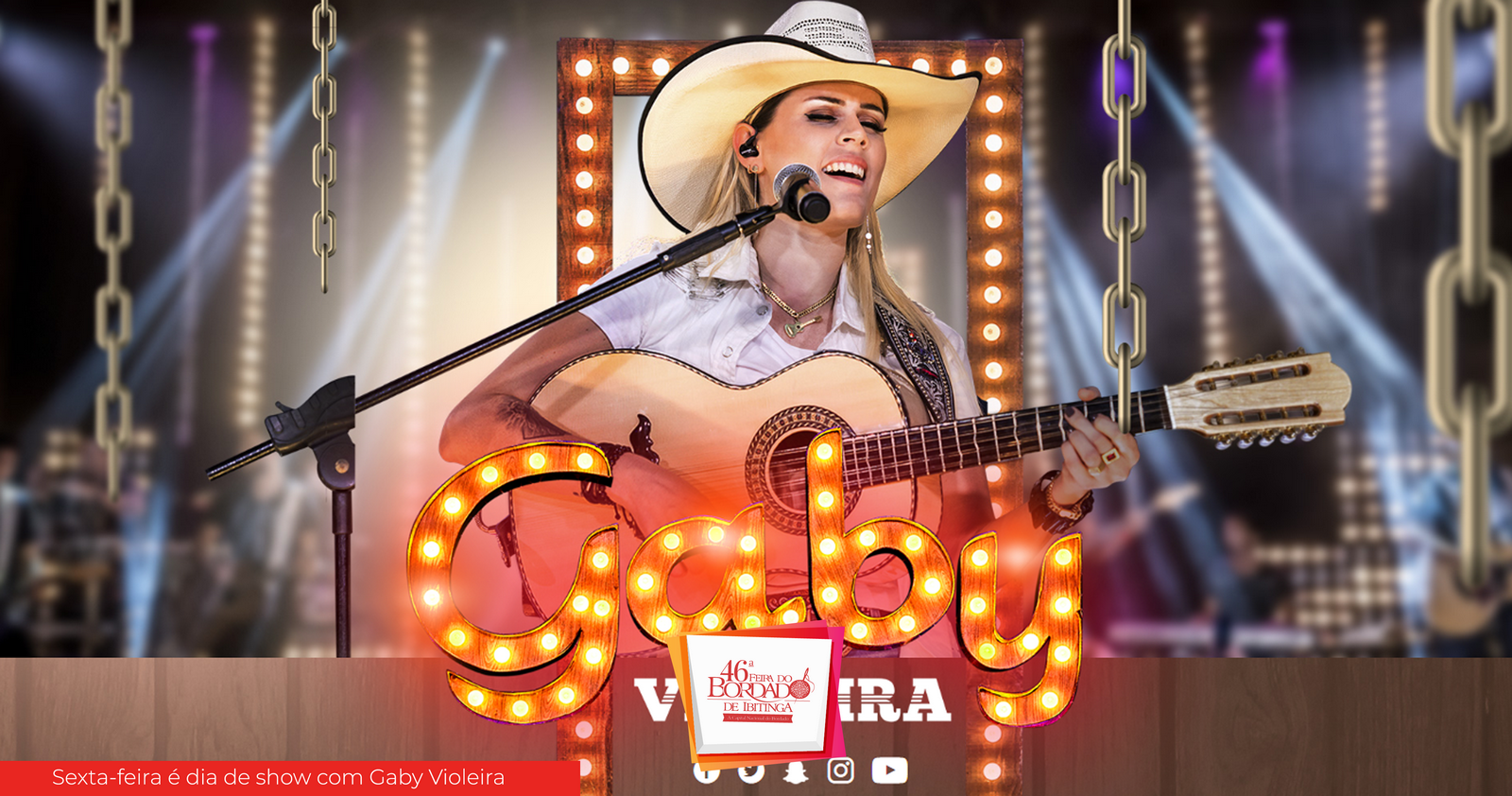 FEBI 2019: hoje tem Gaby Violeira se apresenta na noite desta sexta-feira