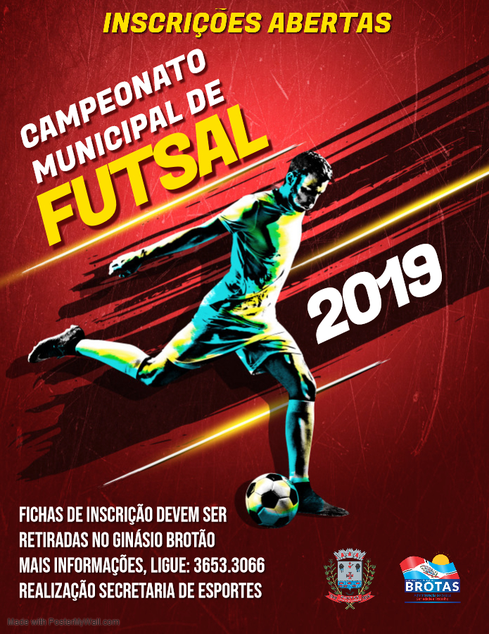 Abertas as inscrições para o 18º Campeonato Municipal de Futsal