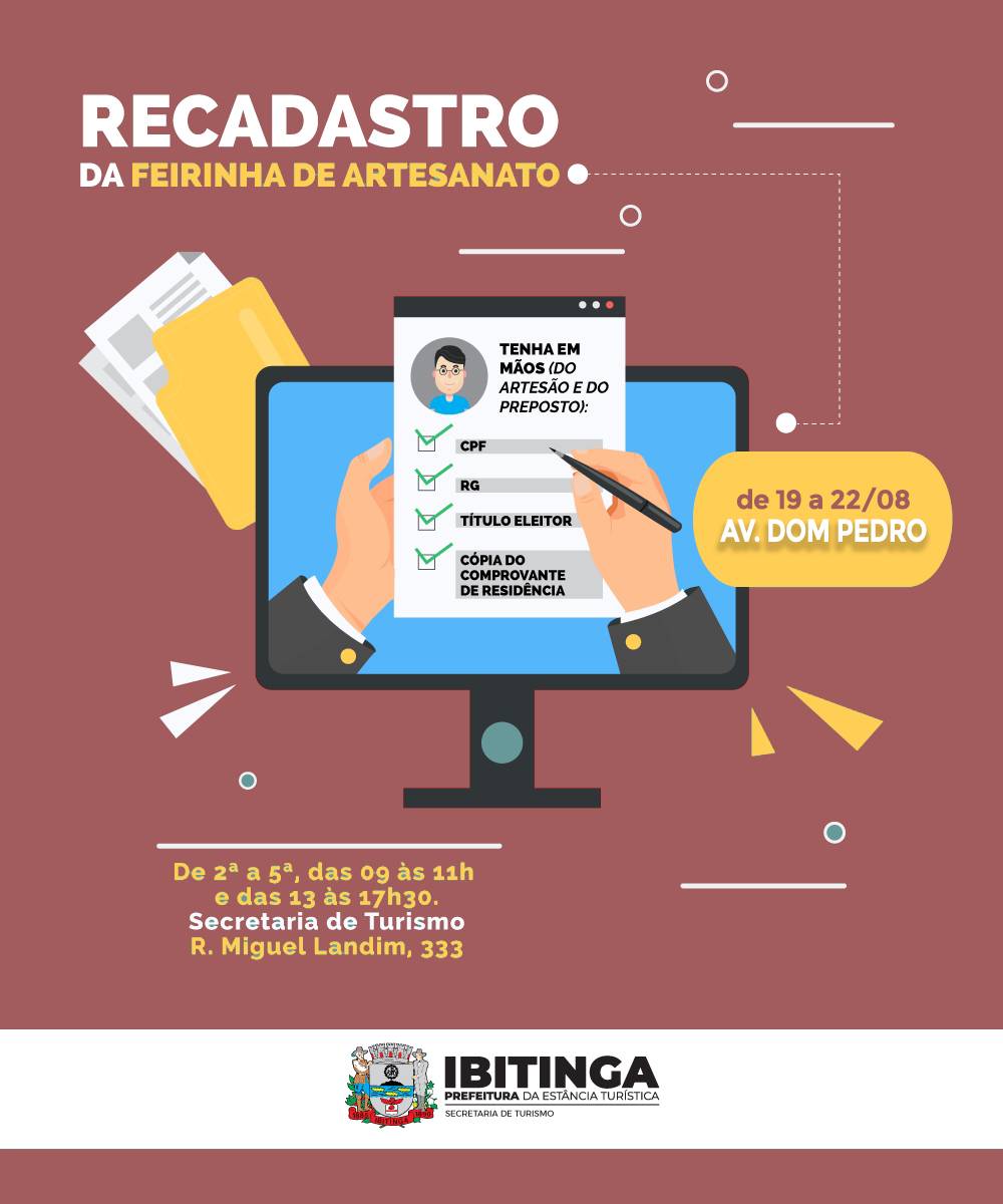 Feira do Artesanato: último dia para artesão da Av. Dom Pedro atualizar o cadastro