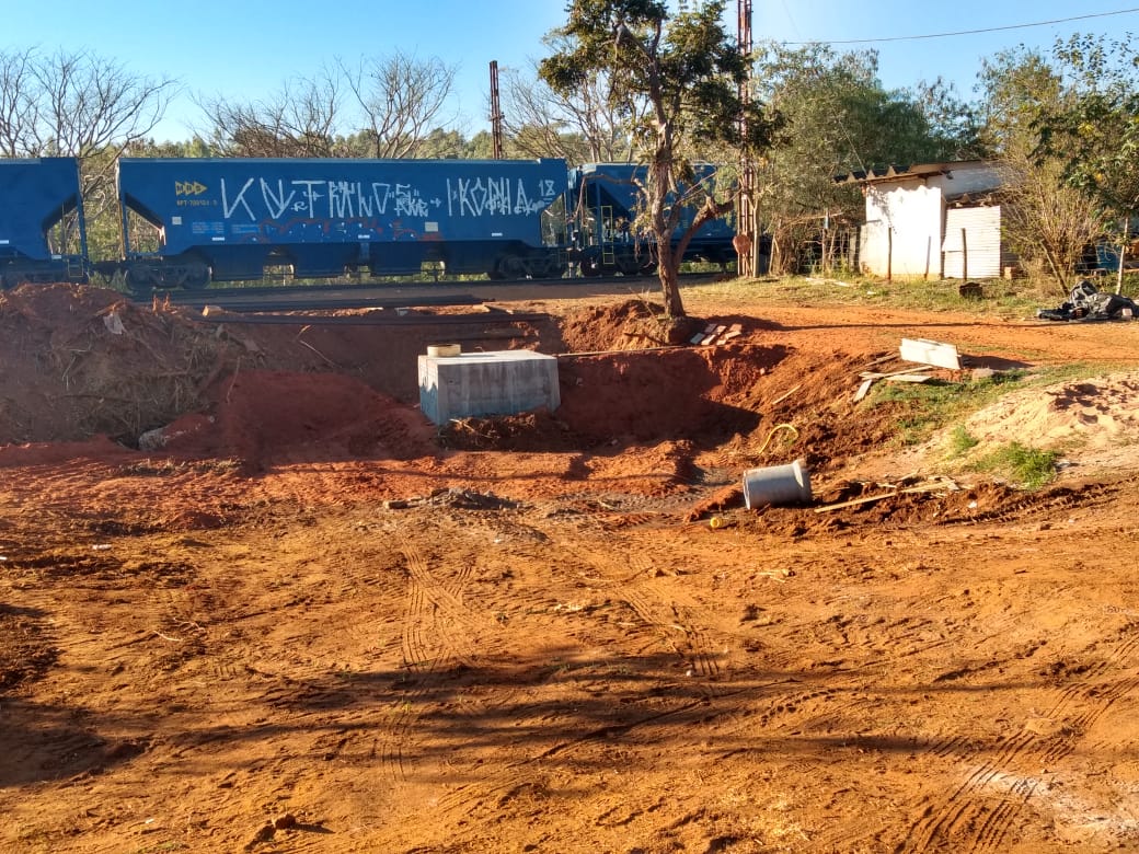 Obra de contenção de águas pluviais na região da Estação Ferroviária entra na fase de construção das galerias