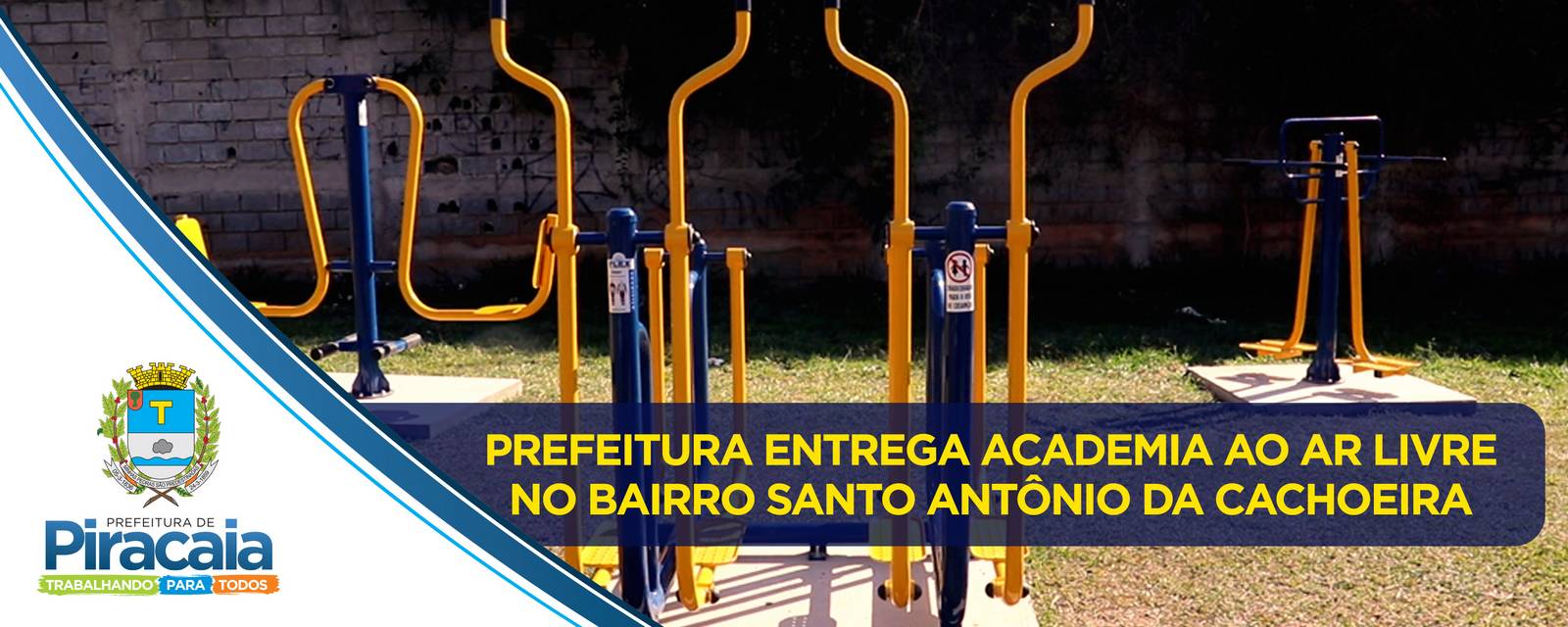 Prefeitura entrega academia ao ar livre no bairro Santo Antônio da Cachoeira