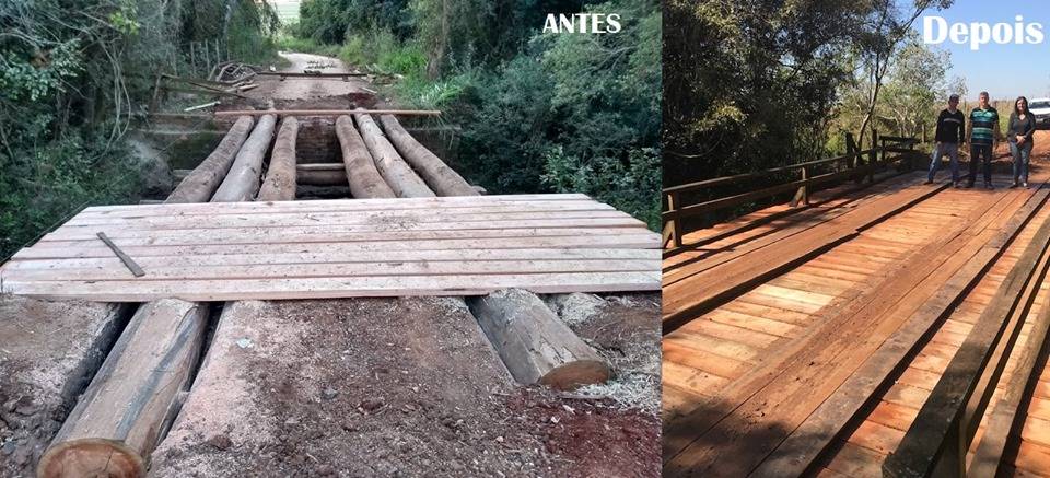 SECRETARIA DE OBRAS ENTREGA 2 PONTES RESTAURADAS EM UM MÊS