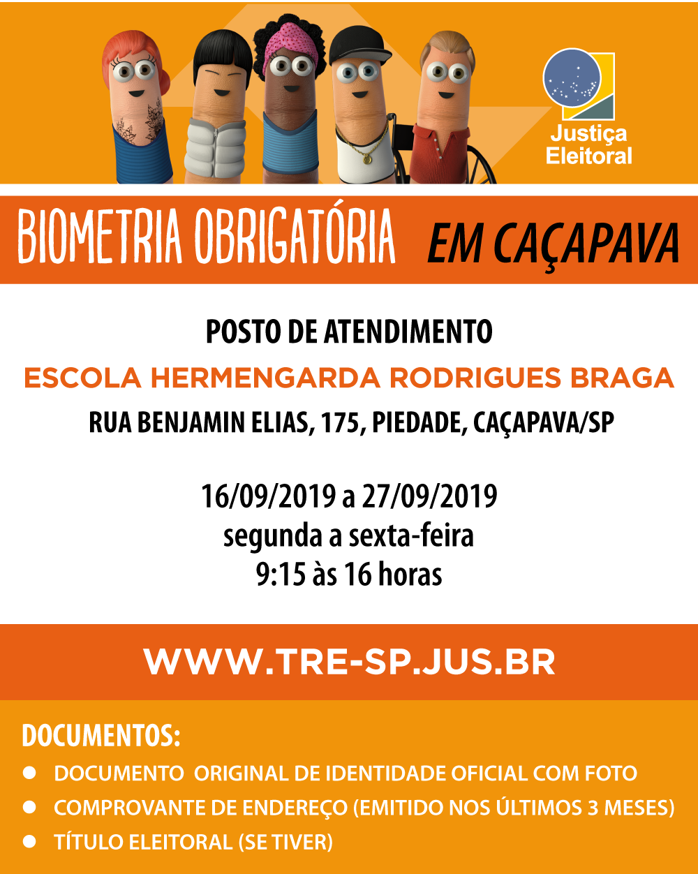 Bairro da Piedade, em Caçapava, recebe Posto Itinerante para cadastro de biometria