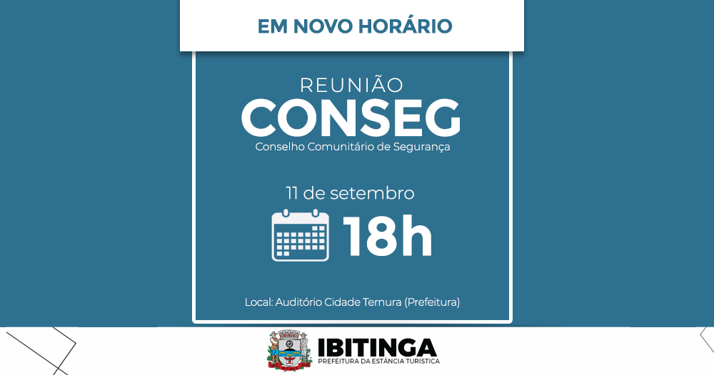 CONSEG: reunião aberta ao público discute questões de segurança dia 11