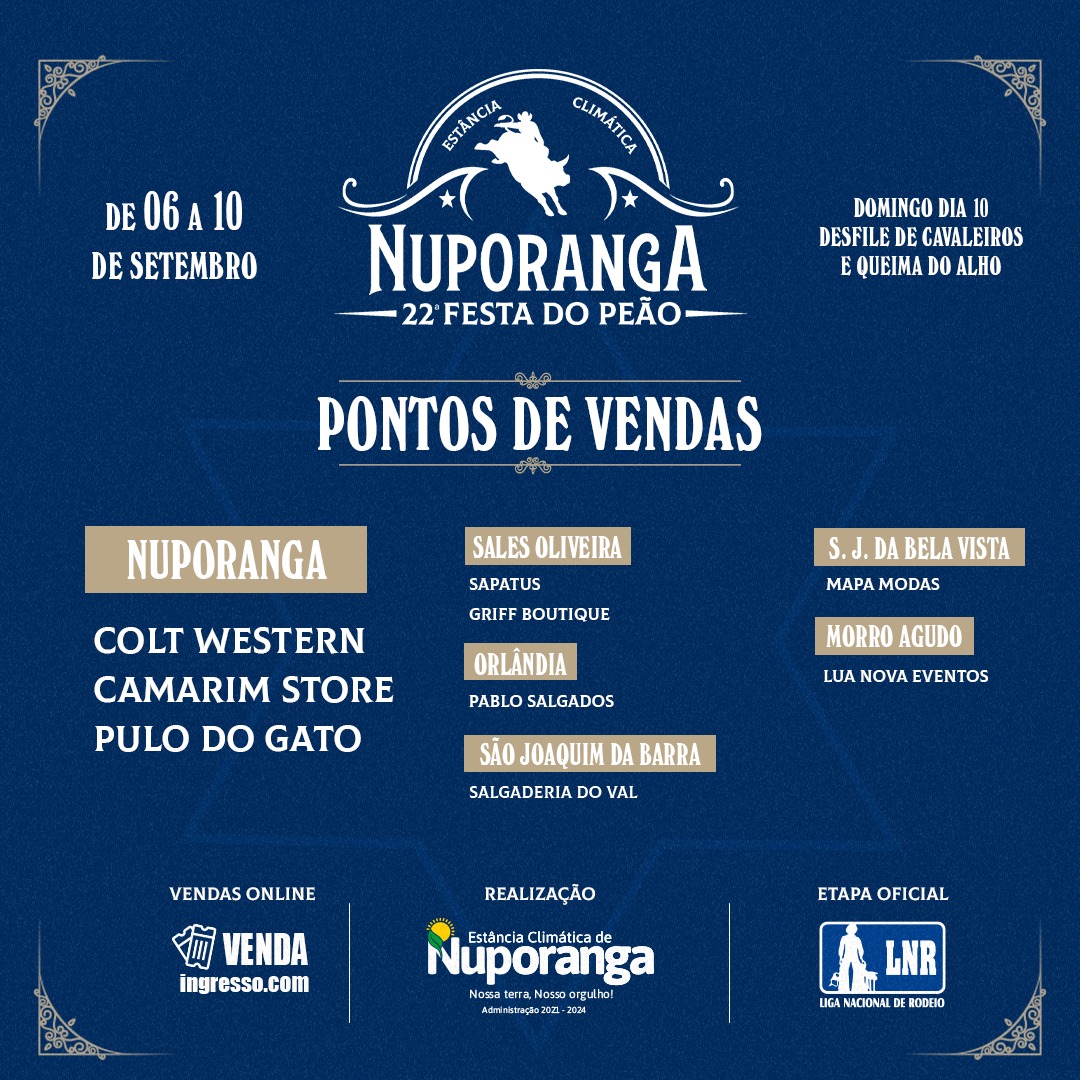 FESTA DO PEÃO 2023. CONFIRA AS ATRAÇÕES! - Prefeitura de Nuporanga