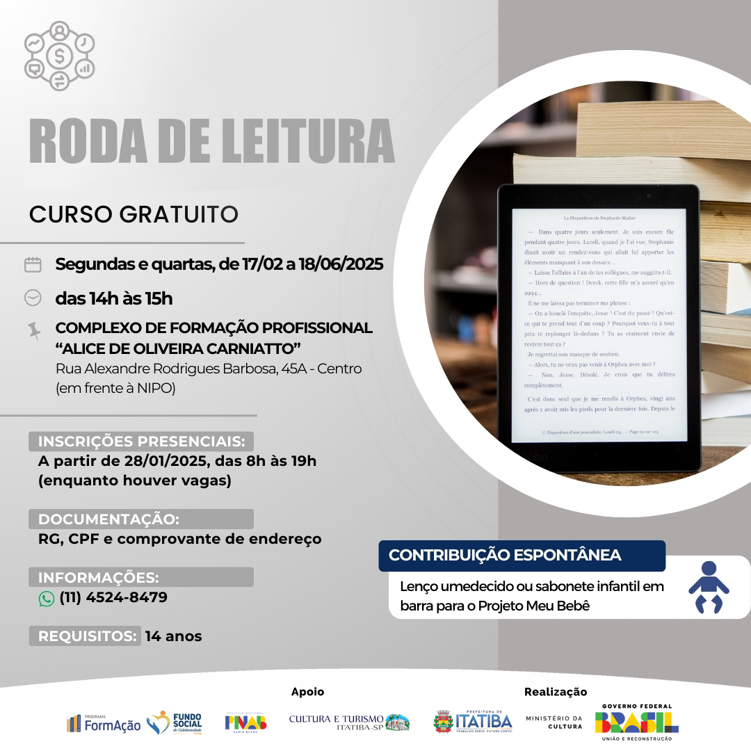 Roda de Leitura - 17/2 a 18/6