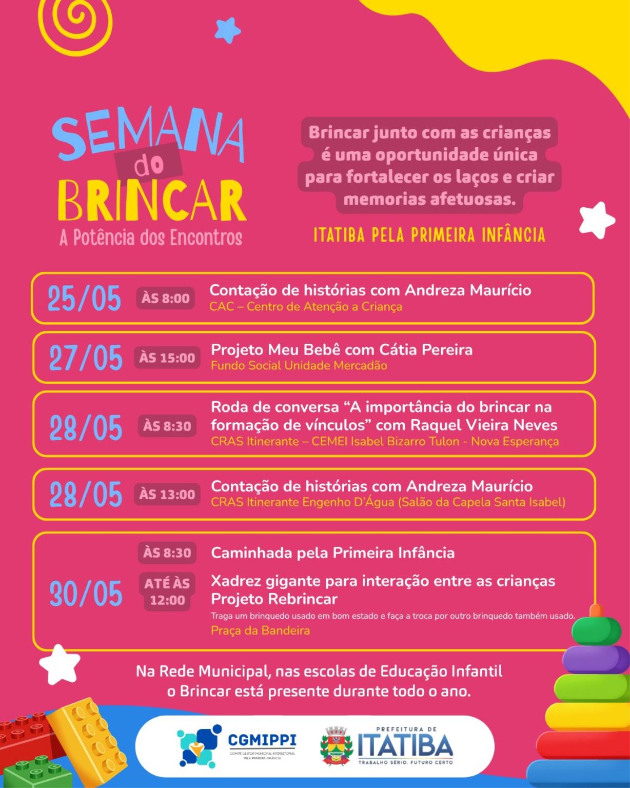 Semana do Brincar 2026 ArteProgramacao