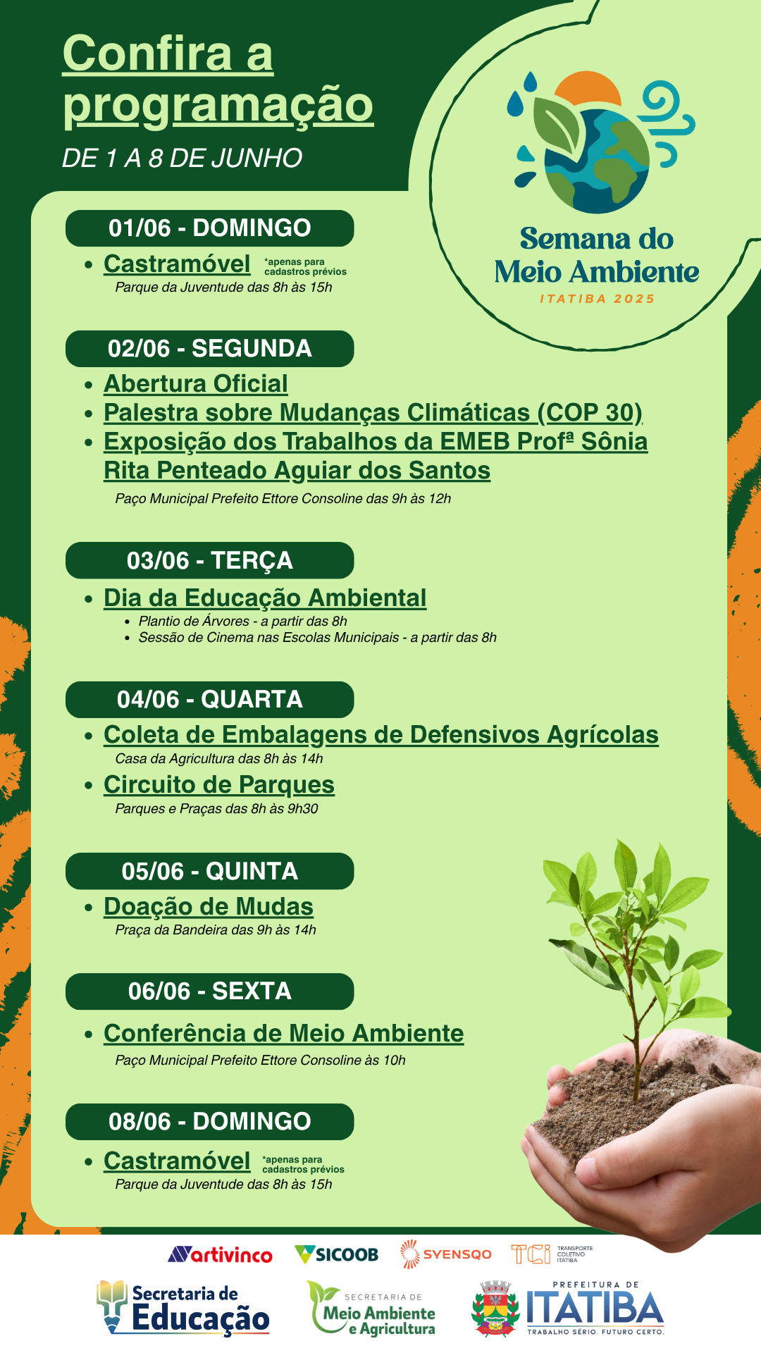 Programação Completa - Semana do Meio Ambiente 2025