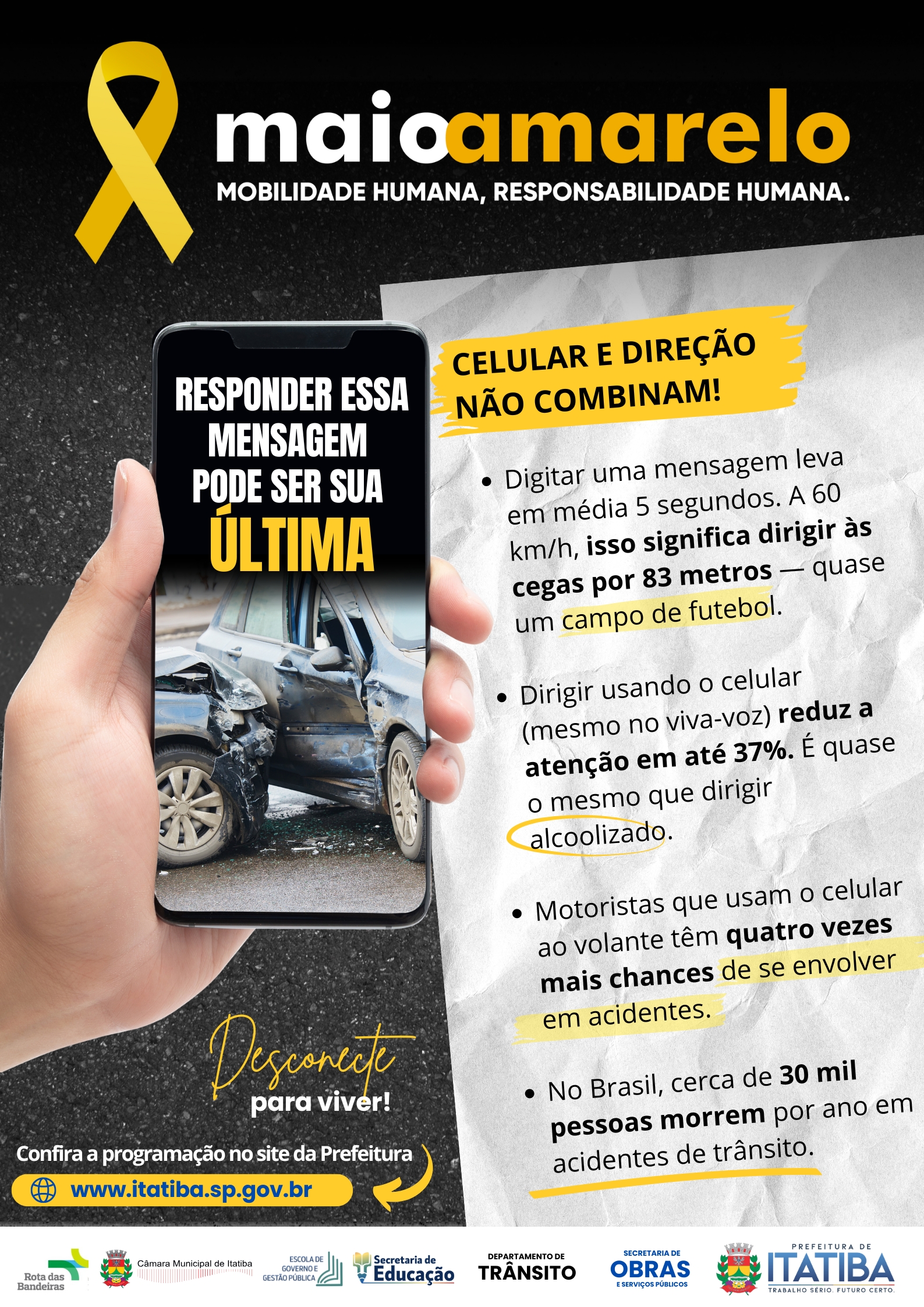 Cartaz Maio Amarelo 2025