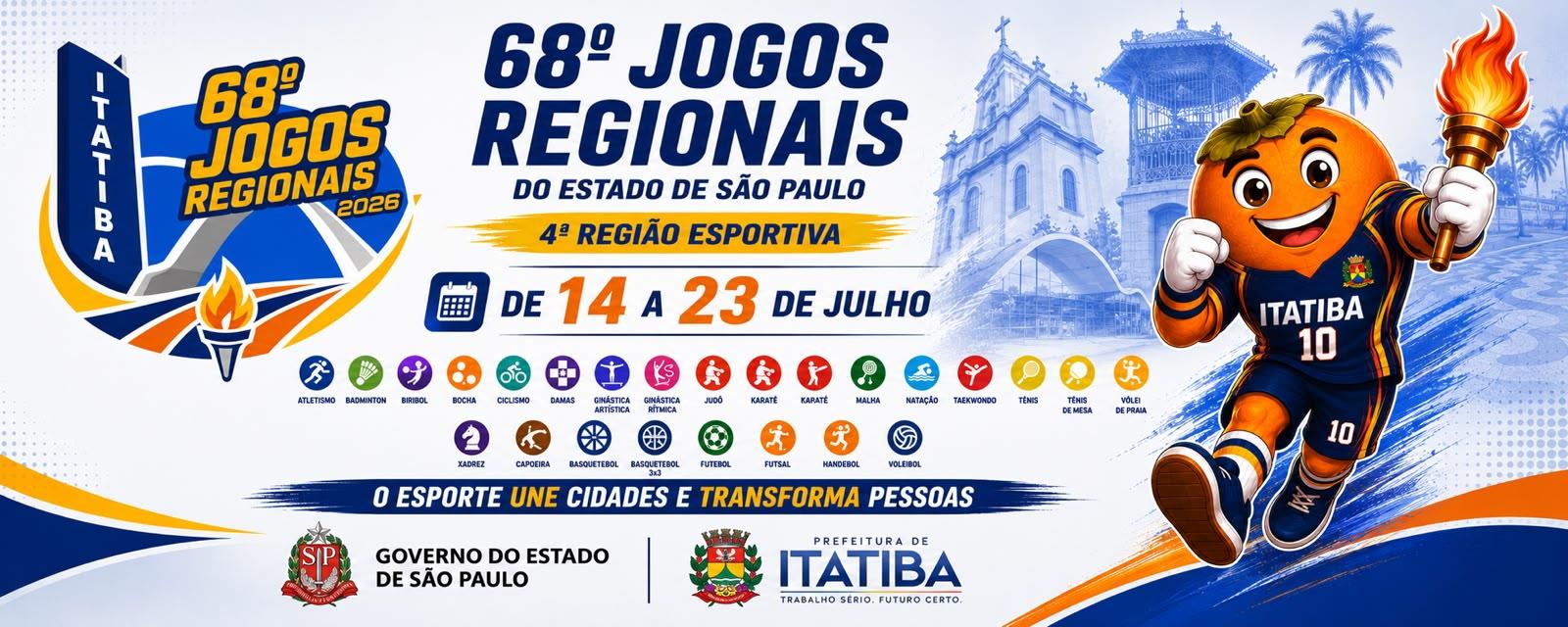 Divulgação Jogos Regionais 2026