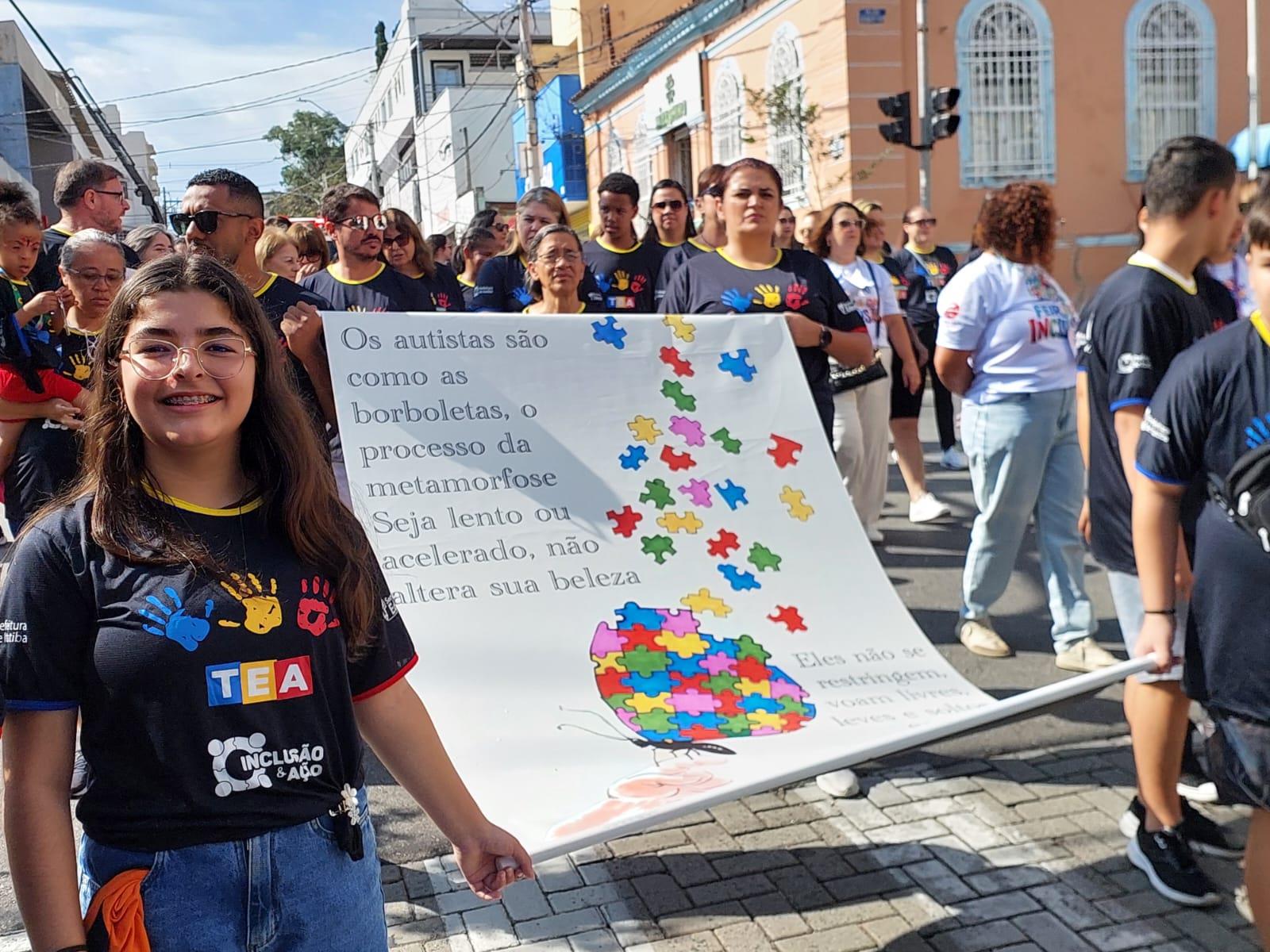 Participantes da 5&ordf; Caminhada TEA - Divulga&ccedil;&atilde;o PMI