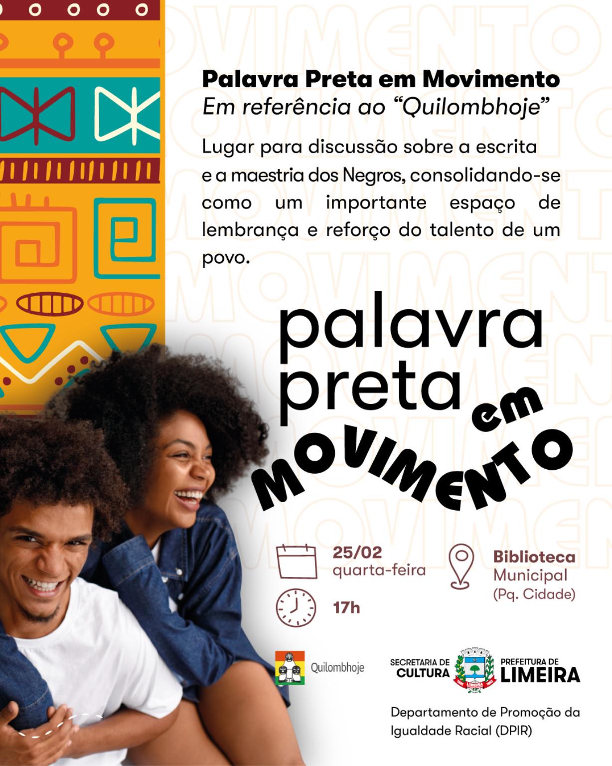 cartaz Palavra Preta