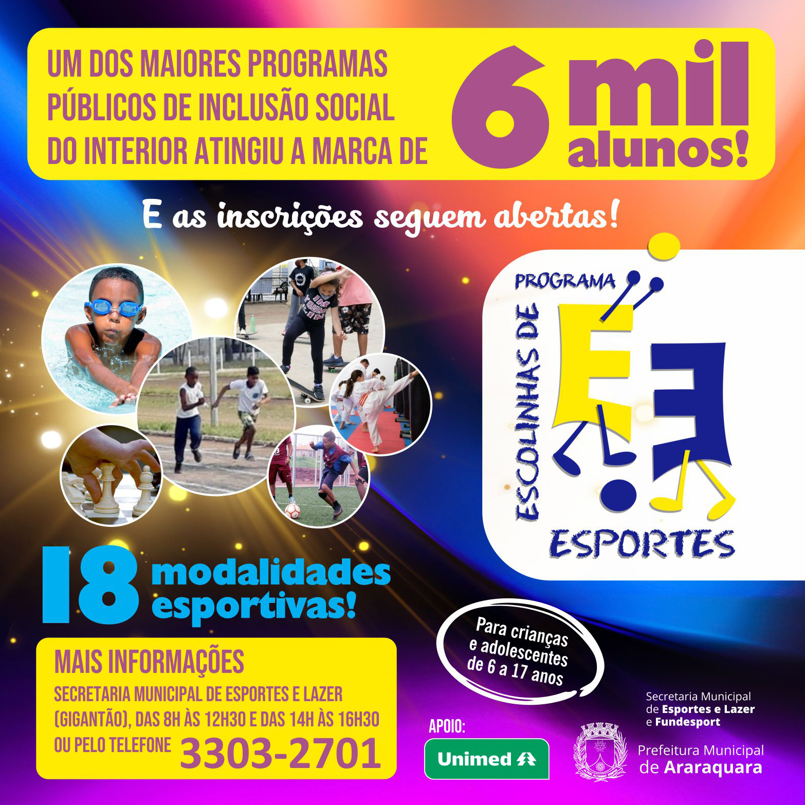 Programa Clube Escola, Secretaria Municipal de Esportes e Lazer