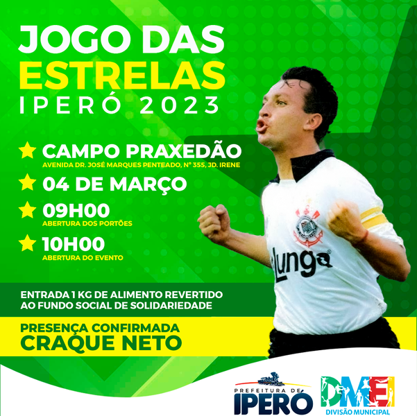 JOGO DAS ESTRELAS IPERÓ 2023 - Prefeitura de Iperó