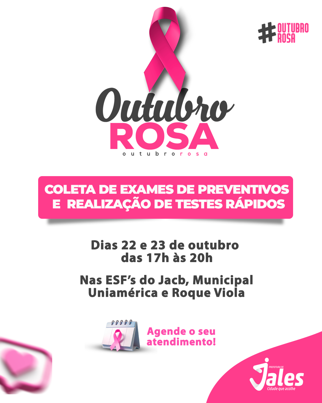 Arte de Divulgação Ação Outubro Rosa Geral