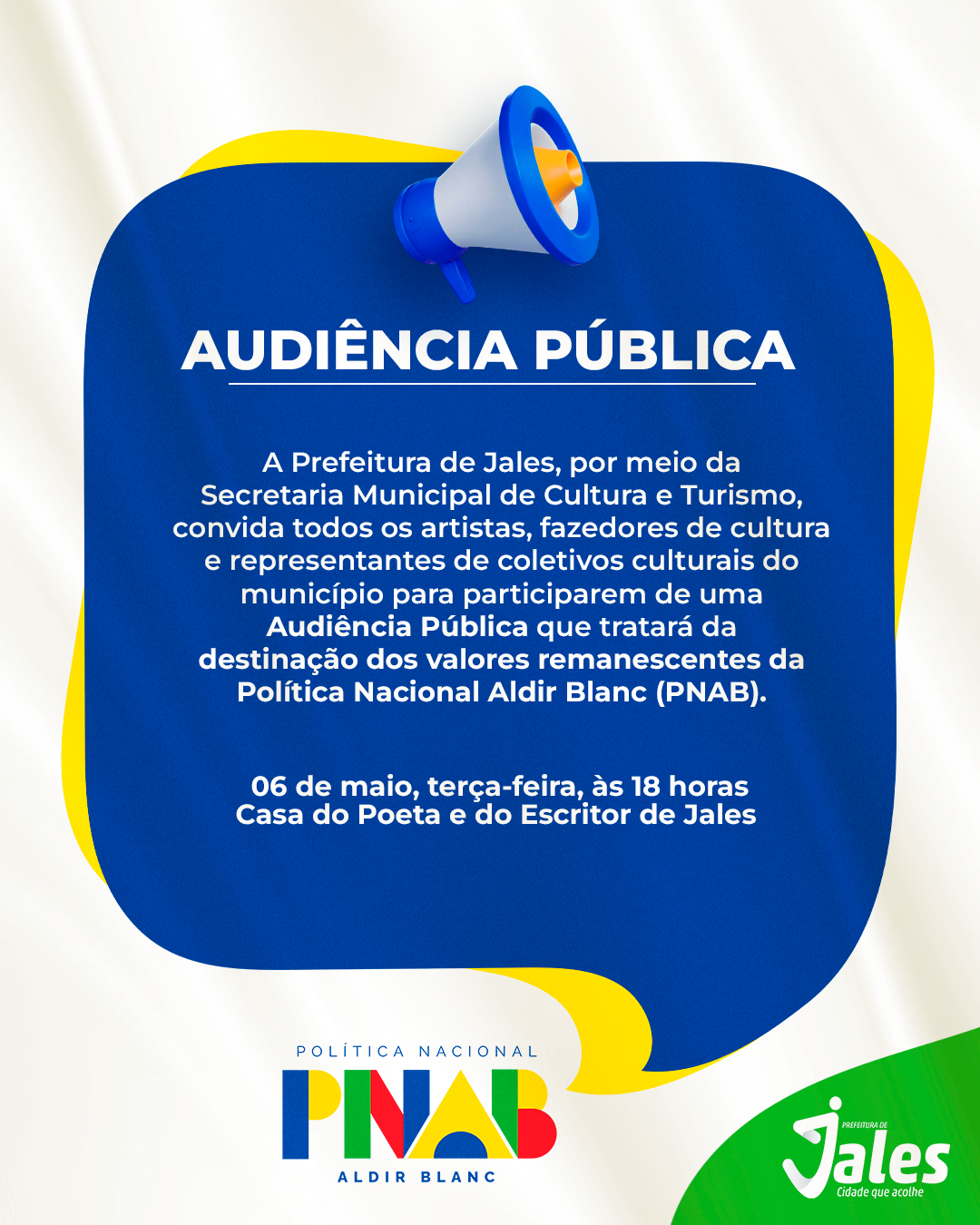 Arte Divulgação Audiência PNAB