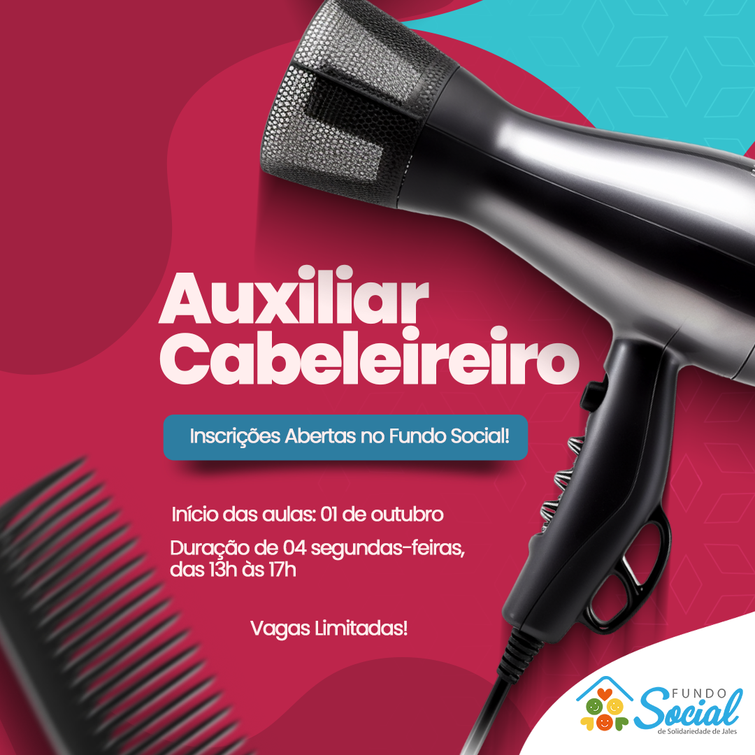 Curso Auxiliar de Cabeleireiro - Arte de Divulgação