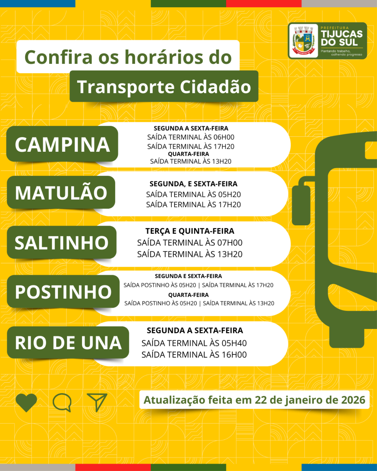 hor&aacute;rio transporte 2026 atualizado