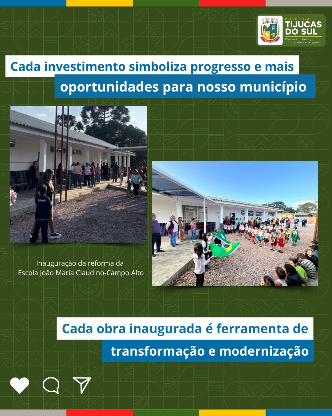 inauguração reforma escola campo alto