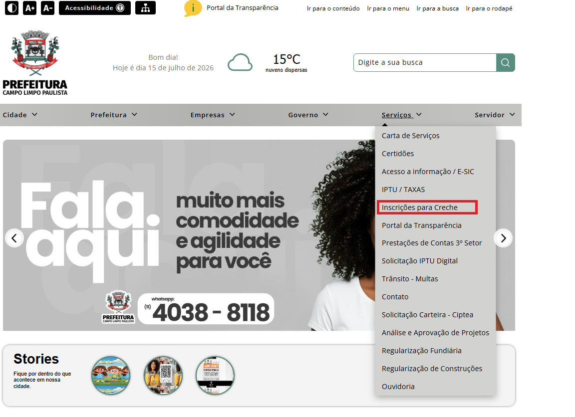 Agendamento Creche