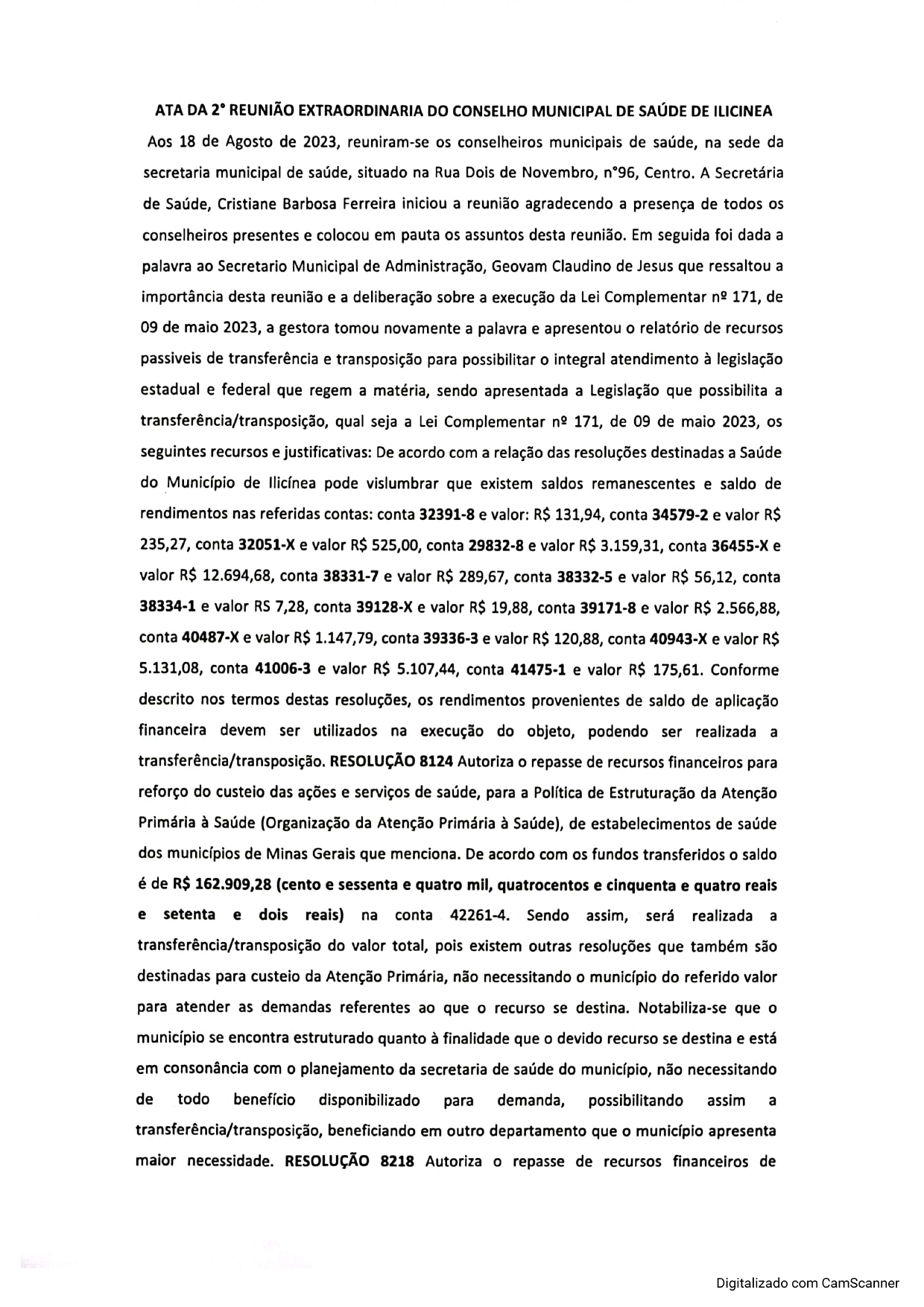 ATA DA 2° REUNIÃO EXTRAORDINARIA DO CONSELHO MUNICIPAL DE SAÚDE DE ILICINEA_page-0001