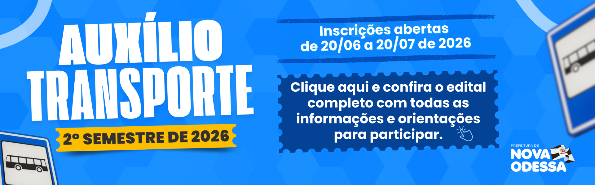 AUXÍLIO TRANSPORTE 2026  2º SEMESTRE DE 2026