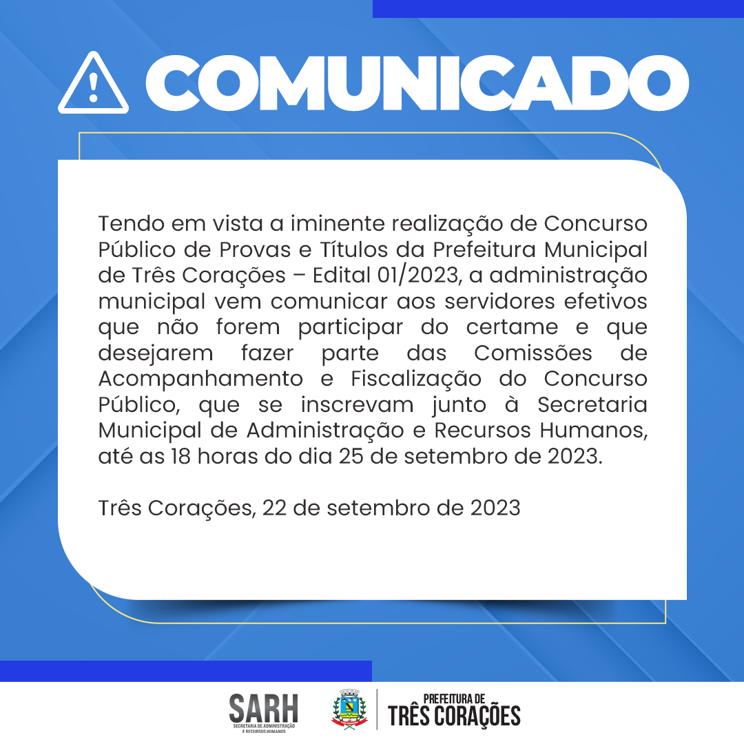 COMUNICADOS - Sistema Integrado Municipal