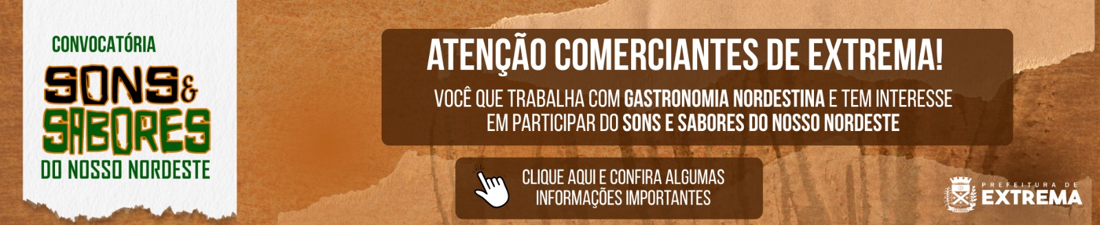 INSCRIÇÕES ABERTAS | PARTICIPAÇÃO DOS COMERCIANTES NORDESTINOS NO SONS E SABORES DO NOSSO NORDESTE